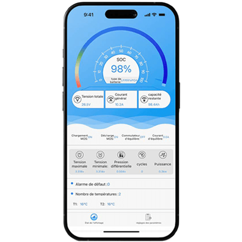 Connexion Bluetooth de la batterie lithium BSR