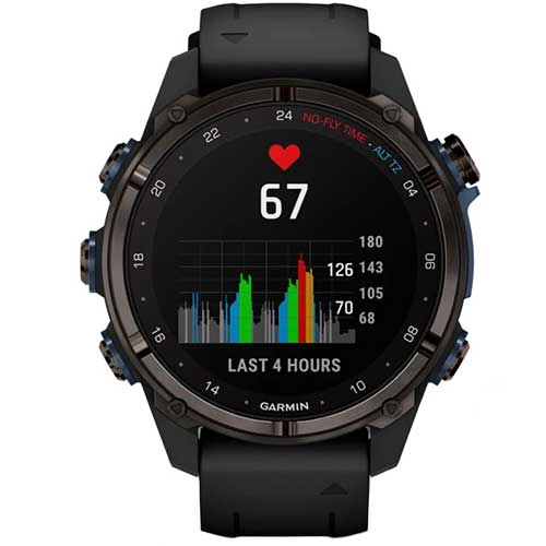 Fonctions multisport, forme et santé de la montre de plongée connectée GPS Descent Mk3i Garmin carbon gray