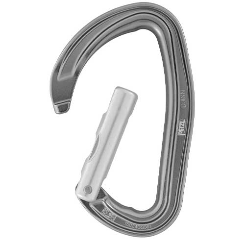 Détails du mousqueton DJINN droit gris Petzl
