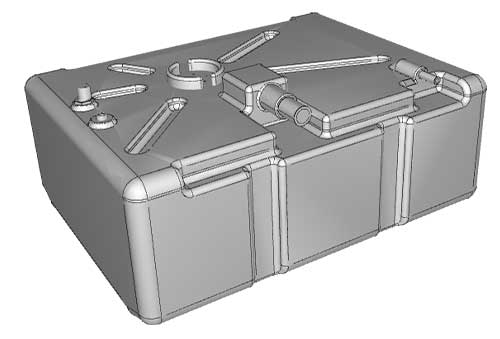 réservoir carburant PE 135 litres osculati