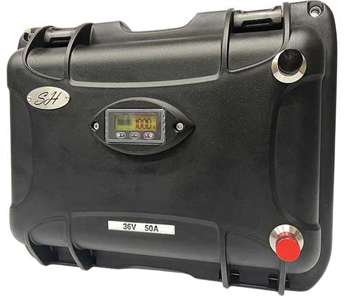 Caractéristiques de la valise lithium Ion SH Lithium 36V 50A