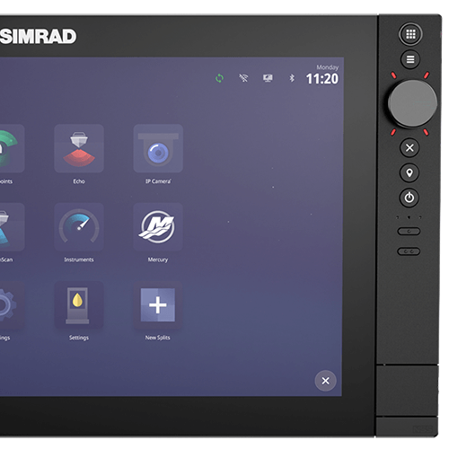 Écran hybride tactile et à boutons avec processeur puissant du Simrad NSS 4
