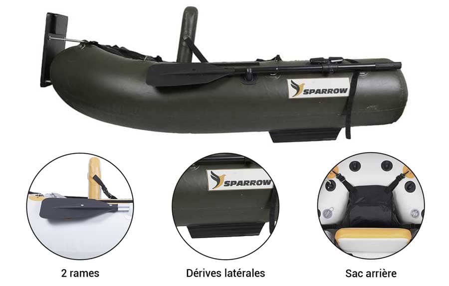 Float Tube Sparrow AXS Dlx Olive - Pêche carnassiers - Float Tube