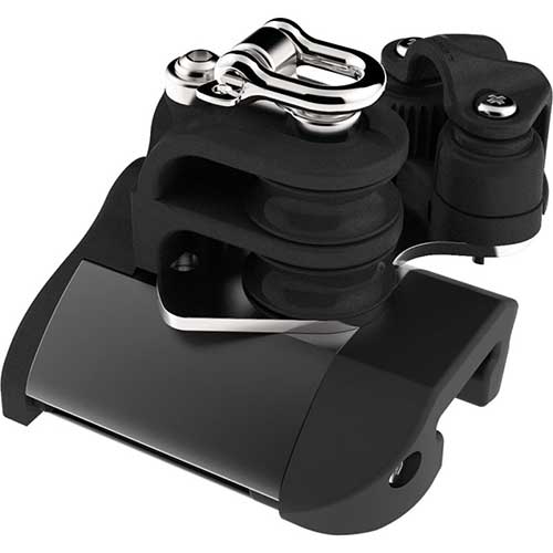 Butée Lewmar T2 avec réa double, ringot et taquet - paire